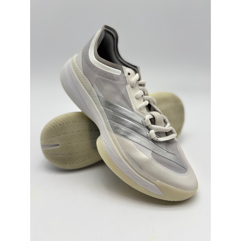 Adidas Adizero Ubersonic 4.1 Tennis Shoes Silver White Mens 8 JR8283